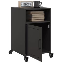 Berkfield Home Bedside Cabinets 2 pcs Black 36x39x59 cm Steel - Size: 36 x 39 x 59 cm - thumbnail 4