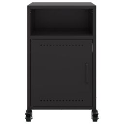 Berkfield Home Bedside Cabinets 2 pcs Black 36x39x59 cm Steel - Size: 36 x 39 x 59 cm - thumbnail 5