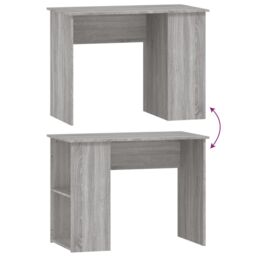 Berkfield Home Desk Grey Sonoma 100x55x75 cm Engineered Wood - Size: 100 x 55 x 75 cm - thumbnail 6
