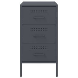 Berkfield Home Bedside Cabinets 2 pcs Anthracite 36x39x68 cm Steel in Black - Size: 36 x 39 x 68 cm - thumbnail 6