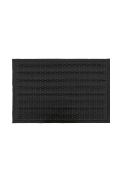 JVL Olympus Rubber Scraper Doormat 60 x 90 cm in Black - Size: 60 cm x 90 cm - image 1