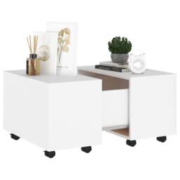Berkfield Home Coffee Table White 60x60x38 cm Engineered Wood - Size: 60 x 60 x 38 cm - thumbnail 4