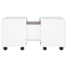 Berkfield Home Coffee Table White 60x60x38 cm Engineered Wood - Size: 60 x 60 x 38 cm - thumbnail 6