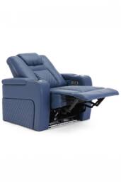 More4Homes Broadway Cinema Electric Recliner Chair USB Charging LED Base in Blue - thumbnail 2