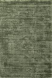 THE RUGS Vikosa Jane Viscose Soft Plain Rug Living Room in Green - Size: 150 cm diameter - thumbnail 1