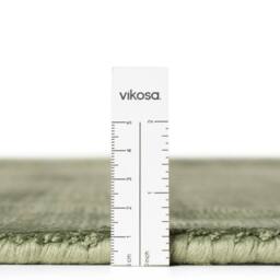 THE RUGS Vikosa Jane Viscose Soft Plain Rug Living Room in Green - Size: 150 cm diameter - thumbnail 9