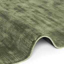THE RUGS Vikosa Jane Viscose Soft Plain Rug Living Room in Green - Size: 150 cm diameter - thumbnail 8
