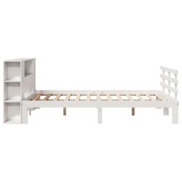 Berkfield Home Bookcase Bed without Mattress White 160x200cm Solid Wood Pine - Size: 160x200 cm - thumbnail 5