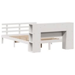 Berkfield Home Bookcase Bed without Mattress White 160x200cm Solid Wood Pine - Size: 160x200 cm - thumbnail 6