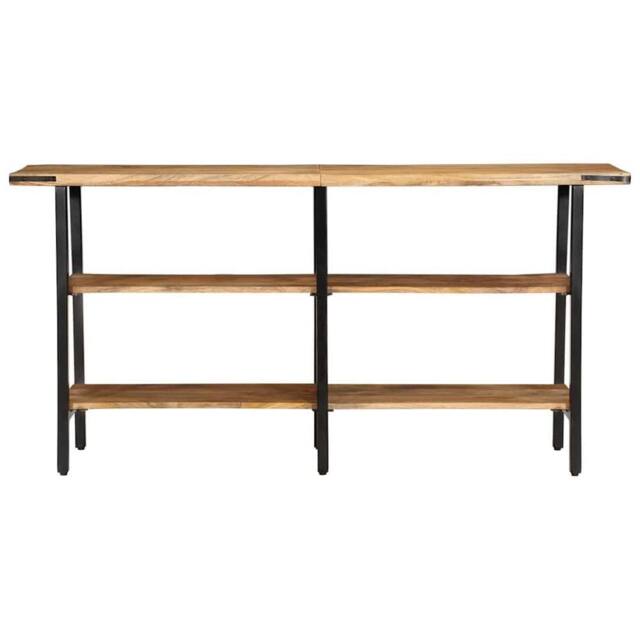 Berkfield Home Console Table 140x35x70 cm Solid Wood Mango in Brown - Size: 140 x 35 x 70 cm - image 1