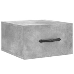 Berkfield Home Wall-mounted Bedside Cabinet Concrete Grey 35x35x20 cm - Size: 35 x 35 x 20 cm - thumbnail 2