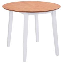 Berkfield Home Drop-leaf Dining Table Round MDF White - thumbnail 1