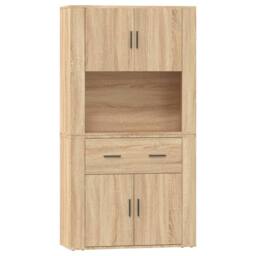 Berkfield Home Highboard Sonoma Oak Engineered Wood in Light Tan - thumbnail 3