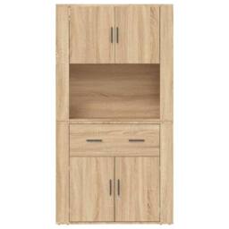 Berkfield Home Highboard Sonoma Oak Engineered Wood in Light Tan - thumbnail 8