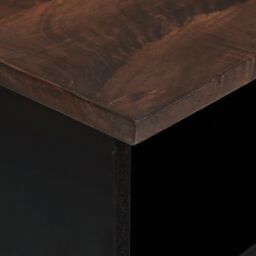 Berkfield Home TV Cabinet - 100 x 33.5 x 46 cm, made from solid mango wood in Brown - Size: 100 x 33.5 x 46 cm - thumbnail 7