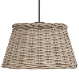 Berkfield Home Charming Ceiling Lamp Shade Brown √ò50x30 cm Wicker - Size: 50x30 cm - thumbnail 4