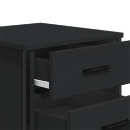 Berkfield Home Bedside Cabinets 2 pcs Black 40x41x40 cm Engineered Wood - Size: 40 x 41 x 40 cm - thumbnail 9