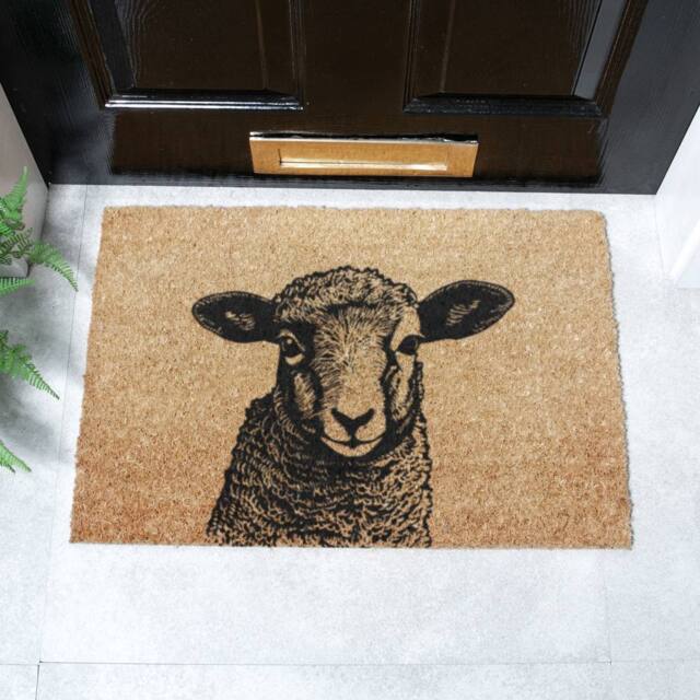 Artsy Mats Lamb Doormat (60 x 40cm) in Brown - Size: 40 cm x 60 cm - image 1