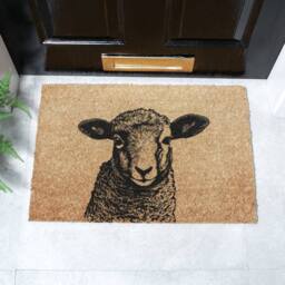 Artsy Mats Lamb Doormat (60 x 40cm) in Brown - Size: 40 cm x 60 cm - thumbnail 1