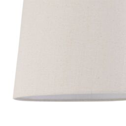 First Choice Lighting Bobbin - Ivory Lamp with Natural Linen Shade in White - thumbnail 3