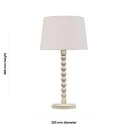 First Choice Lighting Bobbin - Ivory Lamp with Natural Linen Shade in White - thumbnail 7