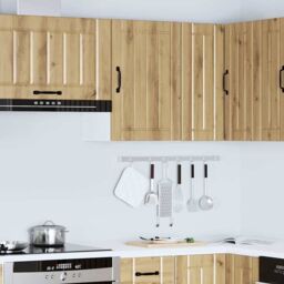 Berkfield Home Kitchen Wall Cabinet Lucca Artisan Oak Engineered Wood in Brown - thumbnail 4
