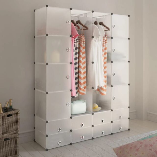 Berkfield Home Modular Cabinet 18 Compartments White 37x146x180.5 cm - image 1