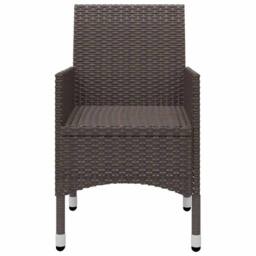 Berkfield Home Beautiful 3 Piece Garden Dining Set with Cushions Brown - thumbnail 6