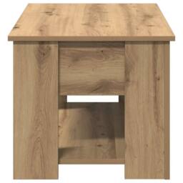 Berkfield Home Modern Coffee Table Artisan Oak 79x49x41 cm Engineered Wood in Brown - Size: 79 x 49 x 41 cm - thumbnail 6