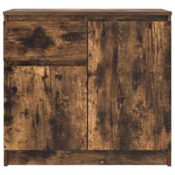 Berkfield Home Sideboard with Drawer Smoked Oak 71x35x65 cm Engineered Wood in Brown - Size: 71 x 35 x 65 cm - thumbnail 6