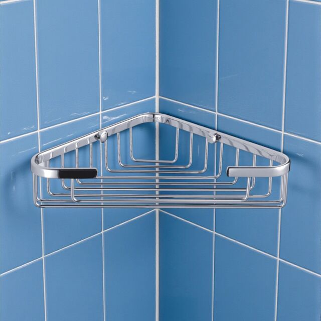 Showerdrape Clasico Wall Mounted Stainless Steel Chrome Large Basket in Silver - image 1