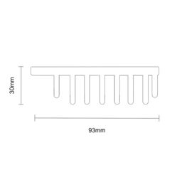 Showerdrape Clasico Wall Mounted Stainless Steel Chrome Large Basket in Silver - thumbnail 2
