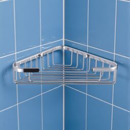 Showerdrape Clasico Wall Mounted Stainless Steel Chrome Large Basket in Silver