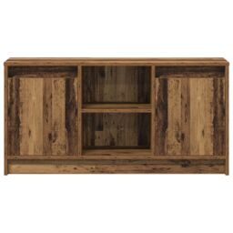 Berkfield Home TV Cabinet with LED Lights - Old Wood, 100x34x50 cm in Engineered Wood in Brown - Size: 100 x 34 x 50 cm - thumbnail 6
