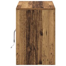 Berkfield Home TV Cabinet with LED Lights - Old Wood, 100x34x50 cm in Engineered Wood in Brown - Size: 100 x 34 x 50 cm - thumbnail 7