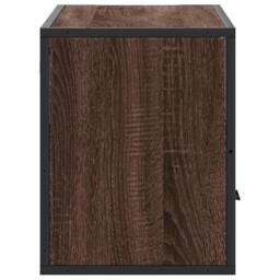 Berkfield Home TV Cabinet Brown Oak 80x31x39.5 cm Engineered Wood & Metal - thumbnail 5