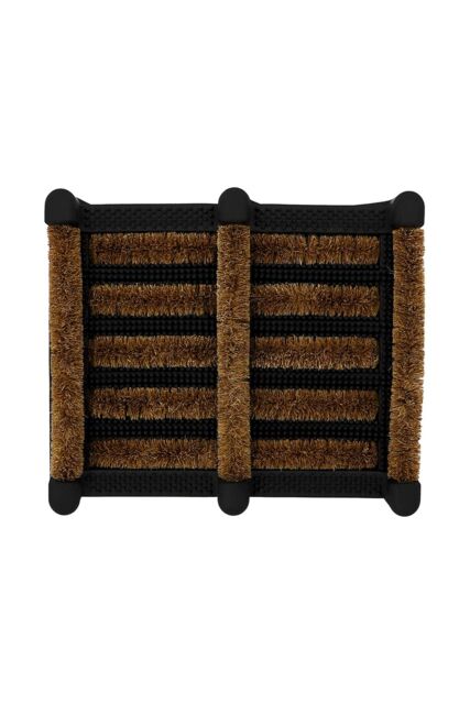 JVL Nimbus Rubber Coir Boot Scraper Mat 30x35cm in Natural - Size: 30 cm x 35 cm - image 1