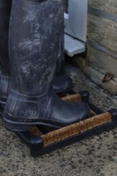 JVL Nimbus Rubber Coir Boot Scraper Mat 30x35cm in Natural - Size: 30 cm x 35 cm - thumbnail 2