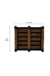 JVL Nimbus Rubber Coir Boot Scraper Mat 30x35cm in Natural - Size: 30 cm x 35 cm - thumbnail 5