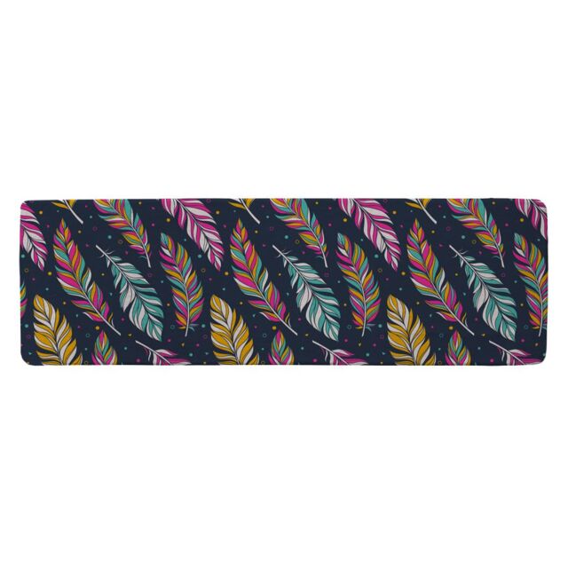 Benjamin Tate Design Retro Color Feathers Runner Rug in Natural - Size: 67 cm x 230 cm - image 1