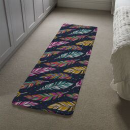Benjamin Tate Design Retro Color Feathers Runner Rug in Natural - Size: 67 cm x 230 cm - thumbnail 4