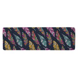 Benjamin Tate Design Retro Color Feathers Runner Rug in Natural - Size: 67 cm x 230 cm - thumbnail 1