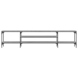 Berkfield Home TV Cabinet Grey Sonoma 201x35x45 cm Engineered Wood&Iron - Size: 201 x 35 x 45 cm - thumbnail 4