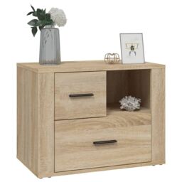 Berkfield Home Bedside Cabinet Sonoma Oak 60x36x45 cm Engineered Wood in Brown - Size: 60 x 36 x 45 cm - thumbnail 4