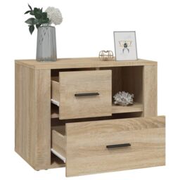 Berkfield Home Bedside Cabinet Sonoma Oak 60x36x45 cm Engineered Wood in Brown - Size: 60 x 36 x 45 cm - thumbnail 5