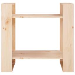 Berkfield Home Beautiful Book Cabinet/Room Divider 60x35x57 cm Solid Wood Pine in Light Tan - Size: 60 x 35 x 57 cm - thumbnail 1