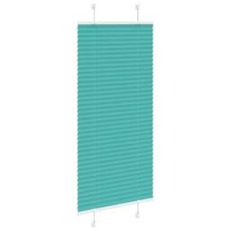 Berkfield Home Pleated Blind Petrol Green 65x100 cm Fabric Width 64.4 cm Polyester in Turquoise - thumbnail 3