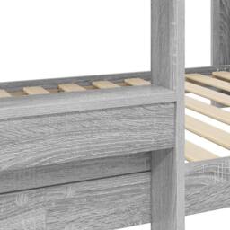 Berkfield Home Bunk Bed for Kids Grey Sonoma 100 x 200 cm Engineered Wood - thumbnail 9