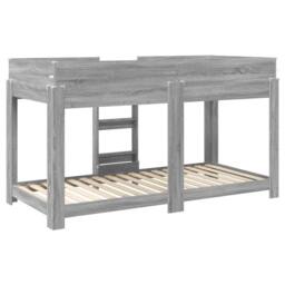 Berkfield Home Bunk Bed for Kids Grey Sonoma 100 x 200 cm Engineered Wood - thumbnail 7