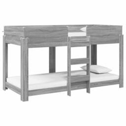 Berkfield Home Bunk Bed for Kids Grey Sonoma 100 x 200 cm Engineered Wood - thumbnail 2